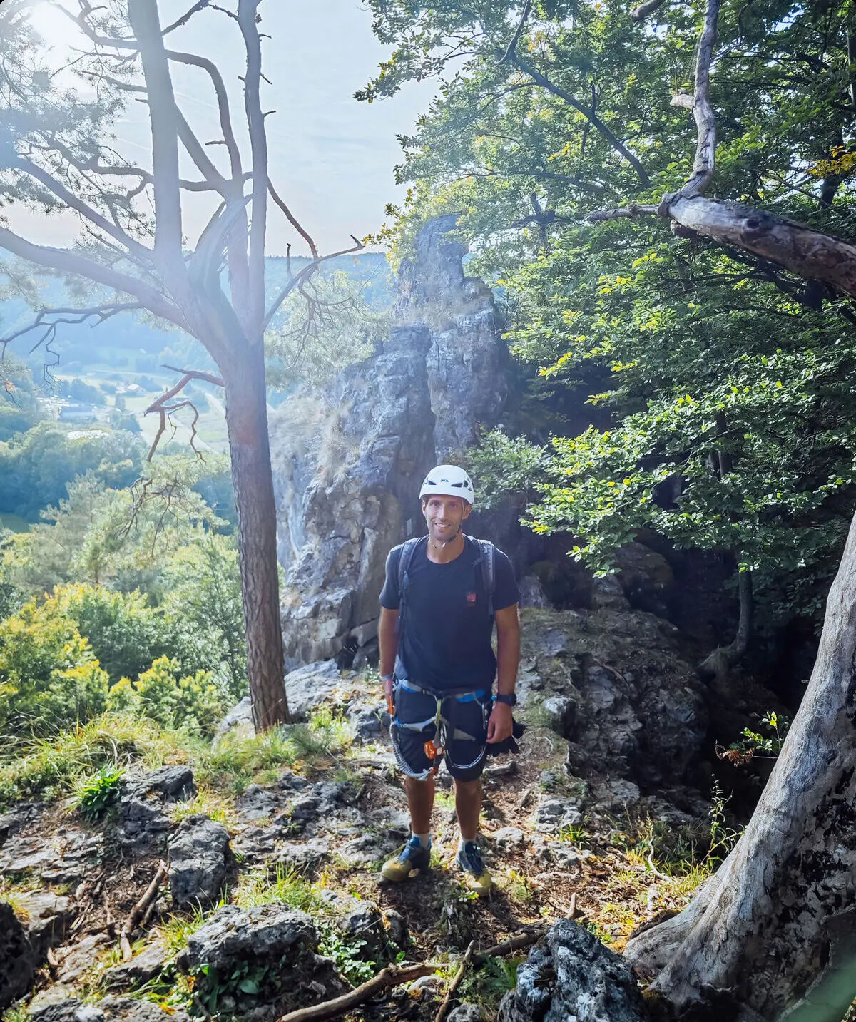 Kai am Norissteig in der Fränkischen Alb | © DAV Sektion/Kai Hagemann