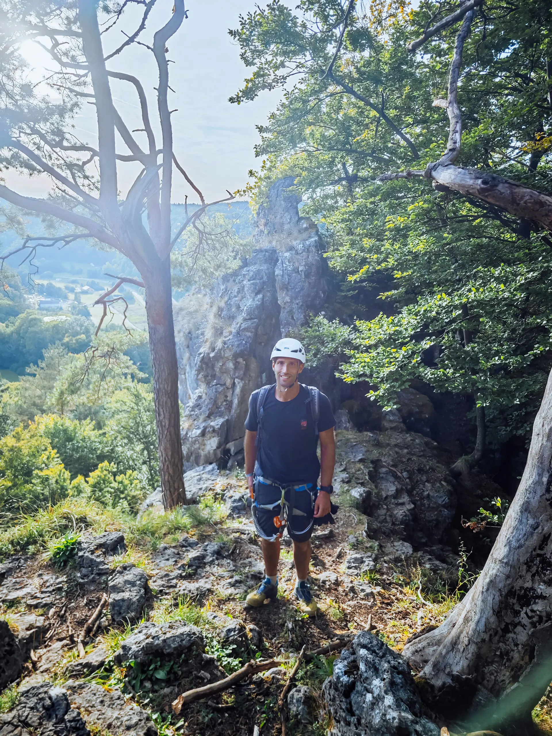 Kai am Norissteig in der Fränkischen Alb | © DAV Sektion/Kai Hagemann